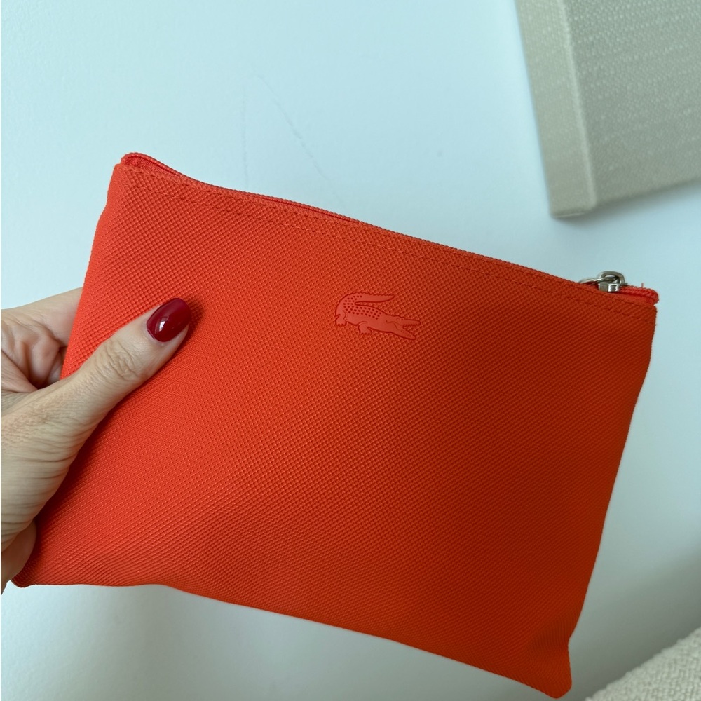 Lacoste Women's Bold Orange Cosmetic Bag